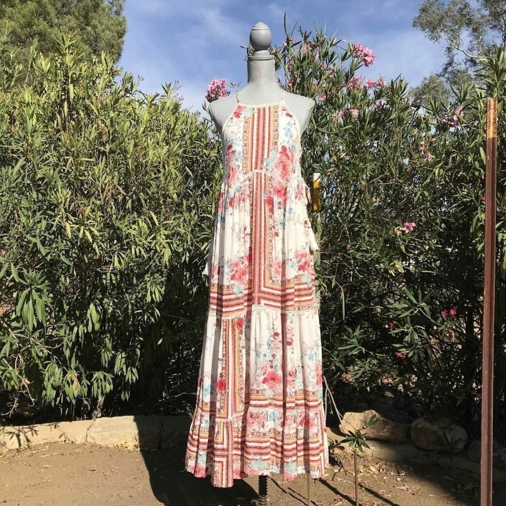 Xhilaration Floral Maxi Dress Women's Size Small